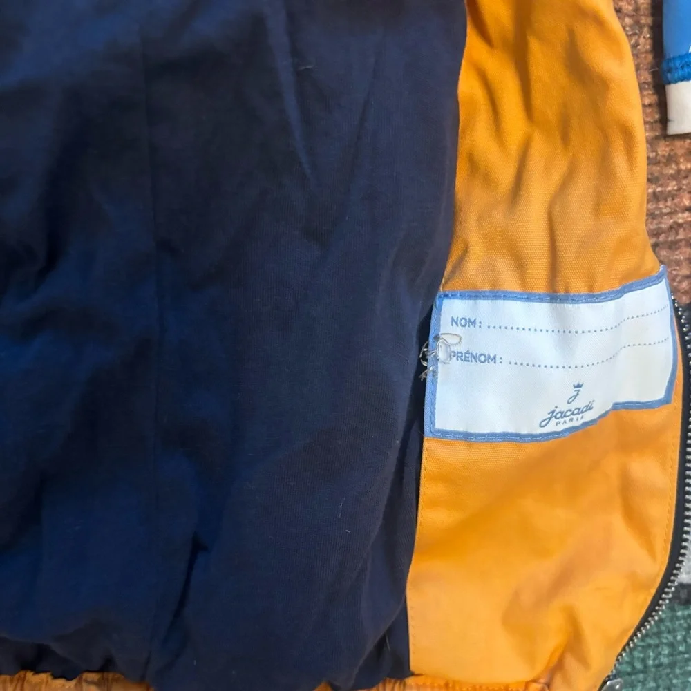 Jacadi Blue and Orange Raincoat for Stylish Weather Protection